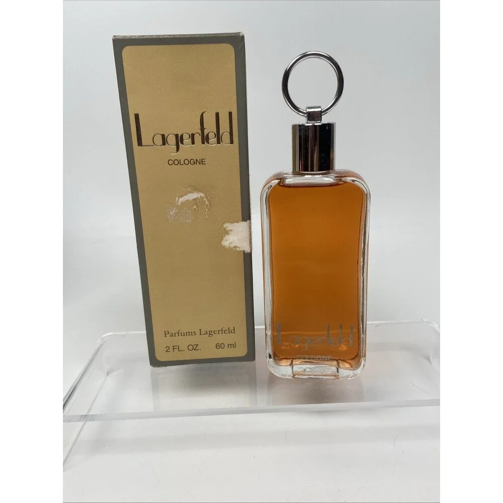 Vintage Lagerfeld Cologne 2 oz 60ml Splash Bottle w Box Karl Lagerfeld Parfums